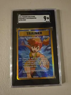 2016 Pokemon XY Evolutions Misty’s Determination Full Art 108/108 SGC 9 Mint - Image 1