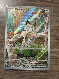 Pokemon TCG Meowth 106/094 Phantasmal Flames Illustration Rare IR - Mint - Image 1
