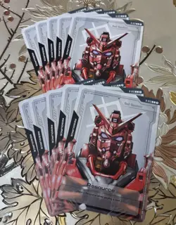 10x Gundam Card Game Resource C Red Gundam R-013 Dual Impact - Image 1