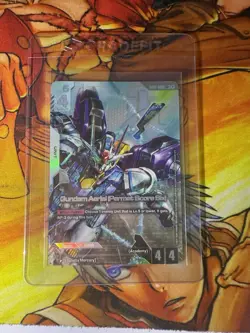 Gundam Card Game Gundam Aerial (Permet Score Six) - ST01-006 LR+ alt art - Image 3