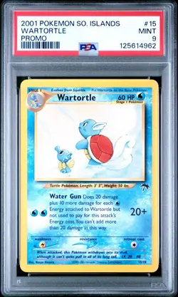 Pokemon Card Wartortle 15/18 Southern Islands Promo PSA 9 MINT - Image 1