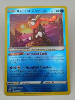 Pokemon Astral Radiance Radiant Greninja Holo Foil Card Rare 46/189 - Image 1