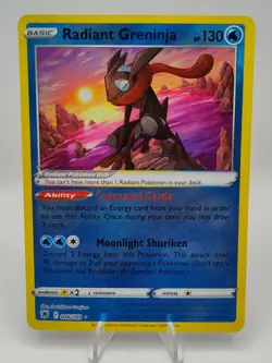 Pokemon Astral Radiance Radiant Greninja Holo Foil Card Rare 46/189 - Image 2