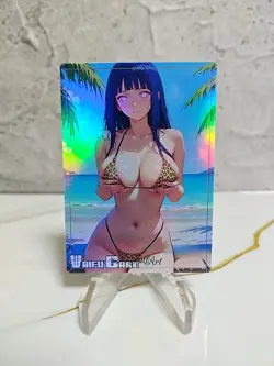 Hinata Trading Card Waifu Goddess Story Anime Girl holo Karte Manga Full Art - Image 1