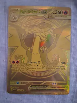 Mega Charizard x Ex 130/094 SR English Pokemon Card Full Art NM Condition Rare - Image 1