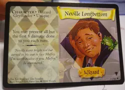 Harry Potter Trading Card Game TCG CCG. Rare Card. Neville Longbottom #15/80 - Image 1