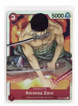 Roronoa Zoro ST01-013 SR Starter Deck 1: Straw Hat Crew Card - Image 1