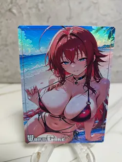Rias Gremory Trading Card Waifu Goddess Story Anime Girl holo Karte Manga Full - Image 1