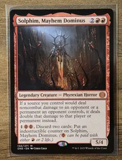 Solphim, Mayhem Dominus (MTG Phyrexia: All Will Be One) Mystic 150/271 - Image 1