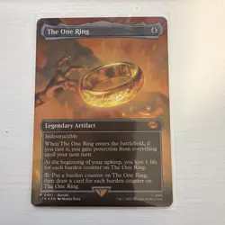 2023 Magic The Gathering Lord of the Rings The One Ring P0451 Borderless Promo - Image 1