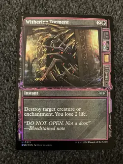 Magic MTG - Withering Torment (Showcase) Foil - Duskmourn: House of Horror - Image 1