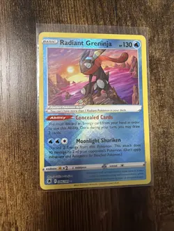 Pokemon TCG Radiant Greninja 46/189 Astral Radiance Holo NM - Image 1