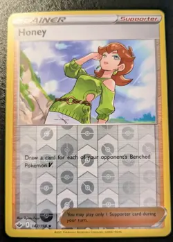 Honey 142/198 Reverse Holo Uncommon Sword & Shield: Chilling Reign Pokemon TCG - Image 1