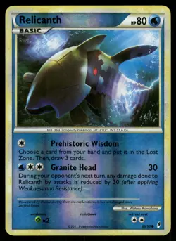 Relicanth Reverse Holo 69/95 Call of Legends Pokemon - Image 1