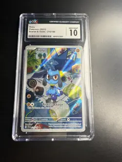 2023 Pokemon Scarlet & Violet Riolu #215/198 CGC 10 - Image 1
