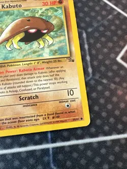 Kabuto #50/62 1st Edition Pokemon Fossil HP - Image 5