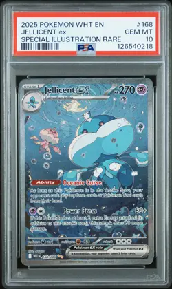 2025 POKEMON WHT EN-WHITE FLARE SPECIAL ILLUSTRATION RARE JELLICENT EX PSA 10 - Image 1