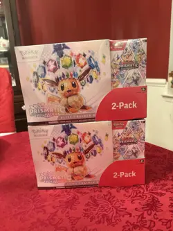 POKEMON TCG SCARLET & VIOLET PRISMATIC EVOLUTIONS COSTCO 2 PACK BUNDLE LOT (x2) - Image 1
