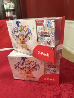 POKEMON TCG SCARLET & VIOLET PRISMATIC EVOLUTIONS COSTCO 2 PACK BUNDLE LOT (x2) - Image 2