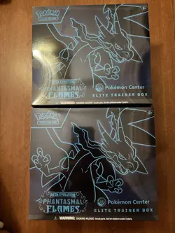 Phantasmal Flames Pokemon Center ETB Elite Trainer Box Lot of 2 - IN HAND SEALED - Image 1