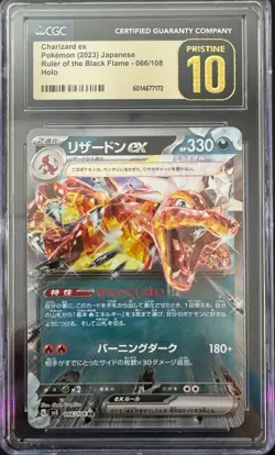 Charizard EX 🐱 66/108 - Pokemon Ruler Of The Black Flame - CGC-10 Pristine - Image 1