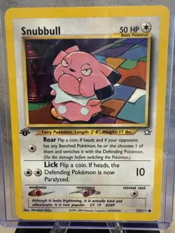 Snubbull #74/111 Neo Genesis 1st Edition Pokemon TCG - Image 1