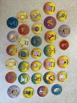 Vintage 1998 Pokemon Cardboard Coin Pog lot - Image 3