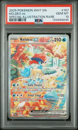 2025 Pokemon White Flare Keldeo EX Special Illustration Rare PSA 10 - Image 1