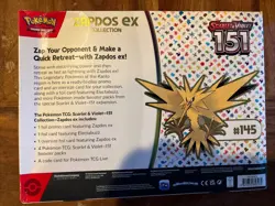 Pokemon TCG Scarlet & Violet 151 Zapdos Ex Collection |BRAND NEW - DAMAGED BOX - Image 2