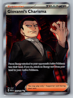 Giovanni's Charisma 197/165 Full Art SR Pokemon 151 English NM - Image 1
