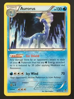 Pokemon TCG Aurorus 26/111 XY Furious Fists Regular Rare Non Holo LP - Image 1