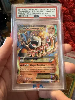 M CAMERUPT EX-HOLO PRM POKEMON XY BLCK STR PRM 2017 XY198 PSA 10 - Image 1