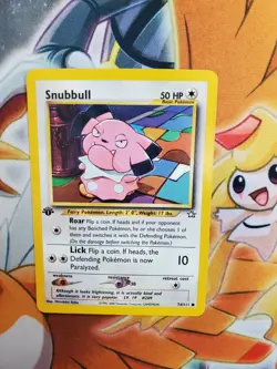 Pokemon 1st Ed. Neo Genesis Set COMMON Snubbull 74/111 - Near Mint (NM) - Image 2