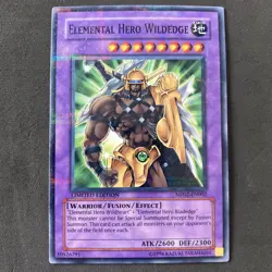 YUGIOH MF02-EN002 ELEMENTAL HERO WILDEDGE Mattel Action Figure Promos LP - Image 1