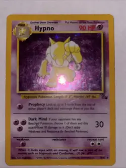 Pokemon TCG Hypno Fossil Holo Card 8/62 Unlimited Rare HP - Image 1