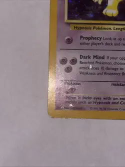 Pokemon TCG Hypno Fossil Holo Card 8/62 Unlimited Rare HP - Image 5