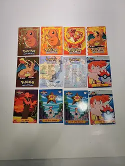 Topps Pokemon 1999 Lot 121 Cards VG 11 Holo + Vintage yellow Bulbasaur Binder - Image 3