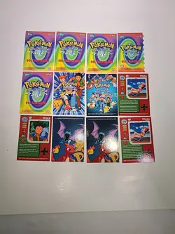 Topps Pokemon 1999 Lot 121 Cards VG 11 Holo + Vintage yellow Bulbasaur Binder - Image 4