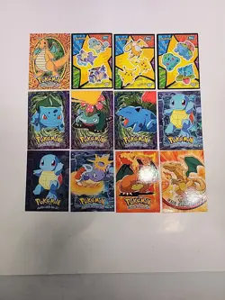 Topps Pokemon 1999 Lot 121 Cards VG 11 Holo + Vintage yellow Bulbasaur Binder - Image 5