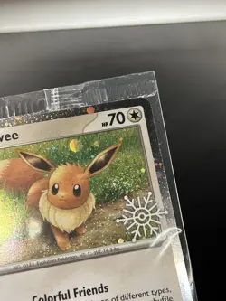 Sealed Holiday Stamped Eevee 133/165 - Pokemon 151 Card - NM (Double Swirl) - Image 3