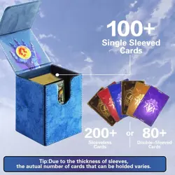 MTG Commander Deck Box, Fits 100+ Single Sleeved Cards, Strong Magnet Magic Gath - Image 2