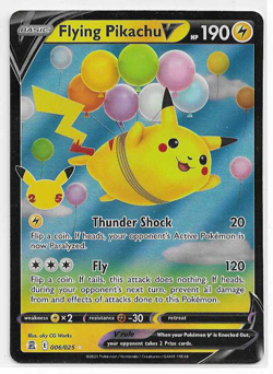 Pokemon Flying Pikachu V Celebrations Card Holo 006/025 (NEVER PLAYED) - Image 1
