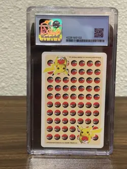CGC Gem Mint 9.5 Pokemon Playing Cards 1998 Japanese Nine Of Hearts. Pikachu - Image 2
