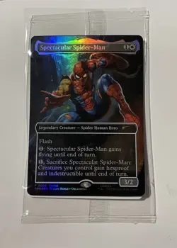 Magic The Gathering MTG Marvel Legends Spectacular Spider-Man Promo Card - Image 1