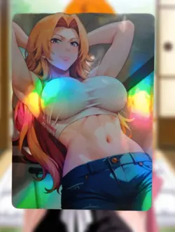 Rangiku Matsumoto Bleach Anime Waifu Sexy Goddess Doujin Hentai Lewd Card - Image 1