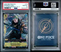 Roronoa Zoro (Illustration Box Vol.3) OP07-113 One Piece Promo PSA 10 Card - Image 1