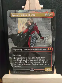 Rowan, Scion of War (Borderless) - Wilds of Eldraine Mythic - NM (see pics) MTG - Image 1