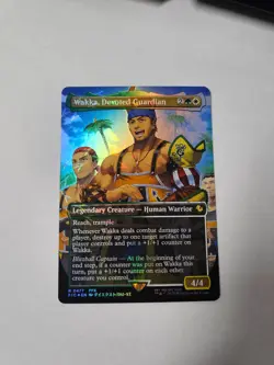 Wakka, Devoted Guardian Borderless Chocobo Track FOIL MTG Final Fantasy - Image 1