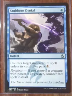 MTG Stubborn Denial NM #56 Khans of Tarkir - Image 1
