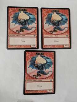 3 Rukh token 8th edition MTG NM Free shipping with tracking - Image 1